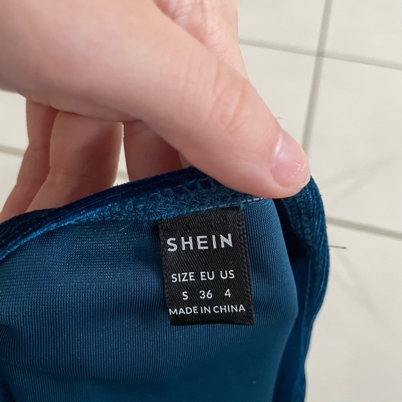 Indigo Blue Cropped Tank Top “Going Out” Shirt | Size S - Picture 5 of 5